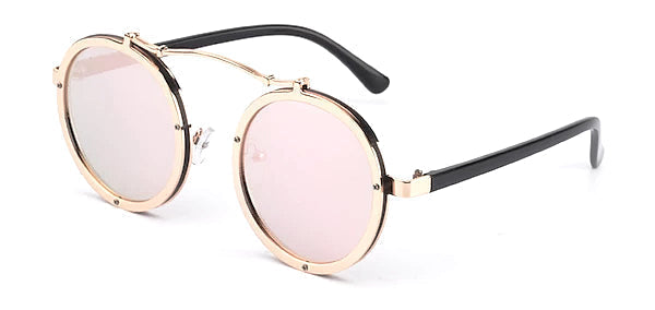Pink Retro Round Sunglasses for Men - Classy Vintage Style Eyewear-1