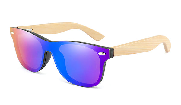 Mens Bamboo Wood Sunglasses in Elegant Purple-1