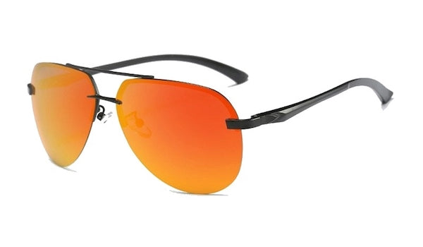 Rimless Red Aviator Sunglasses for Men  Classy and Stylish Eyewear-1