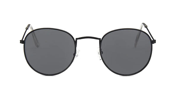 Mens All Black Round Sunglasses - Classy and Stylish Eyewear-2