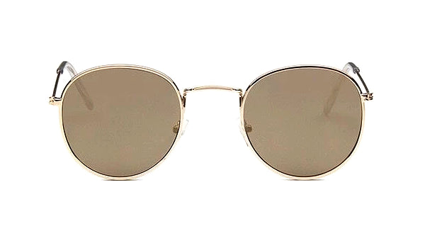 Round Brown Gold Sunglasses for Men - Classy Stylish Eyewear-2