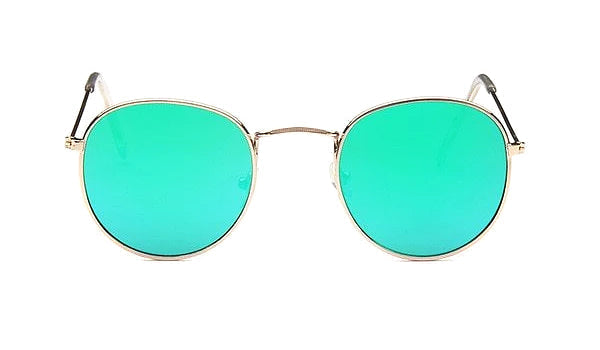 Turquoise Gold Round Sunglasses for Men  Classy Style  Comfort-2