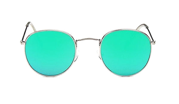 Turquoise Silver Round Sunglasses for Classy Men-2