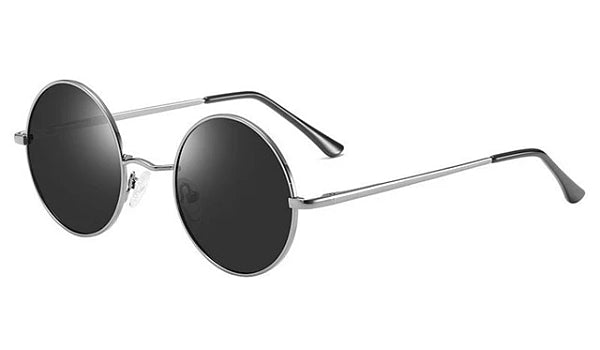 Polarized Round Sunglasses for Men in Black and Grey - Stylish and Classy Accessories-1