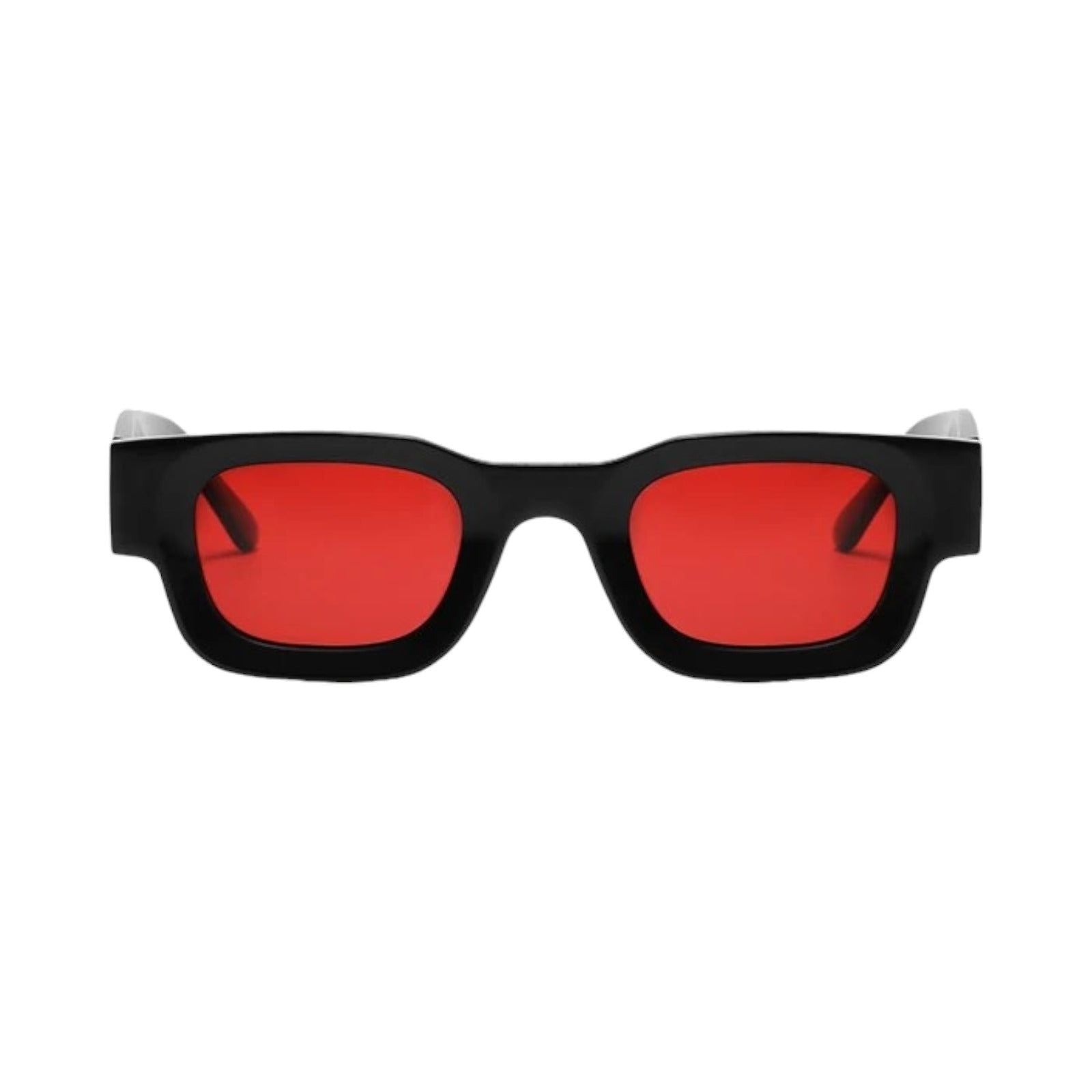 Chunky Square Sunglasses – All-Black Acetate, UV400-17