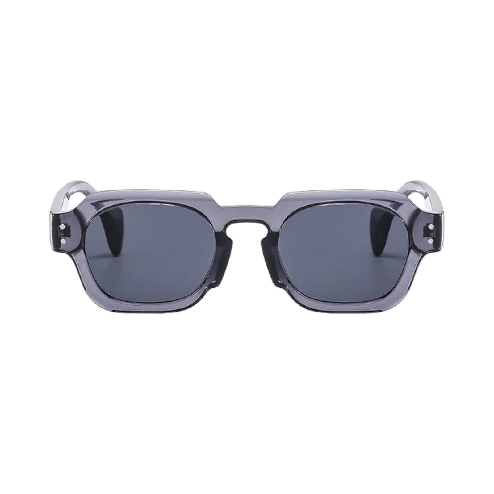 Black Square Sunglasses with Brown Lenses-13