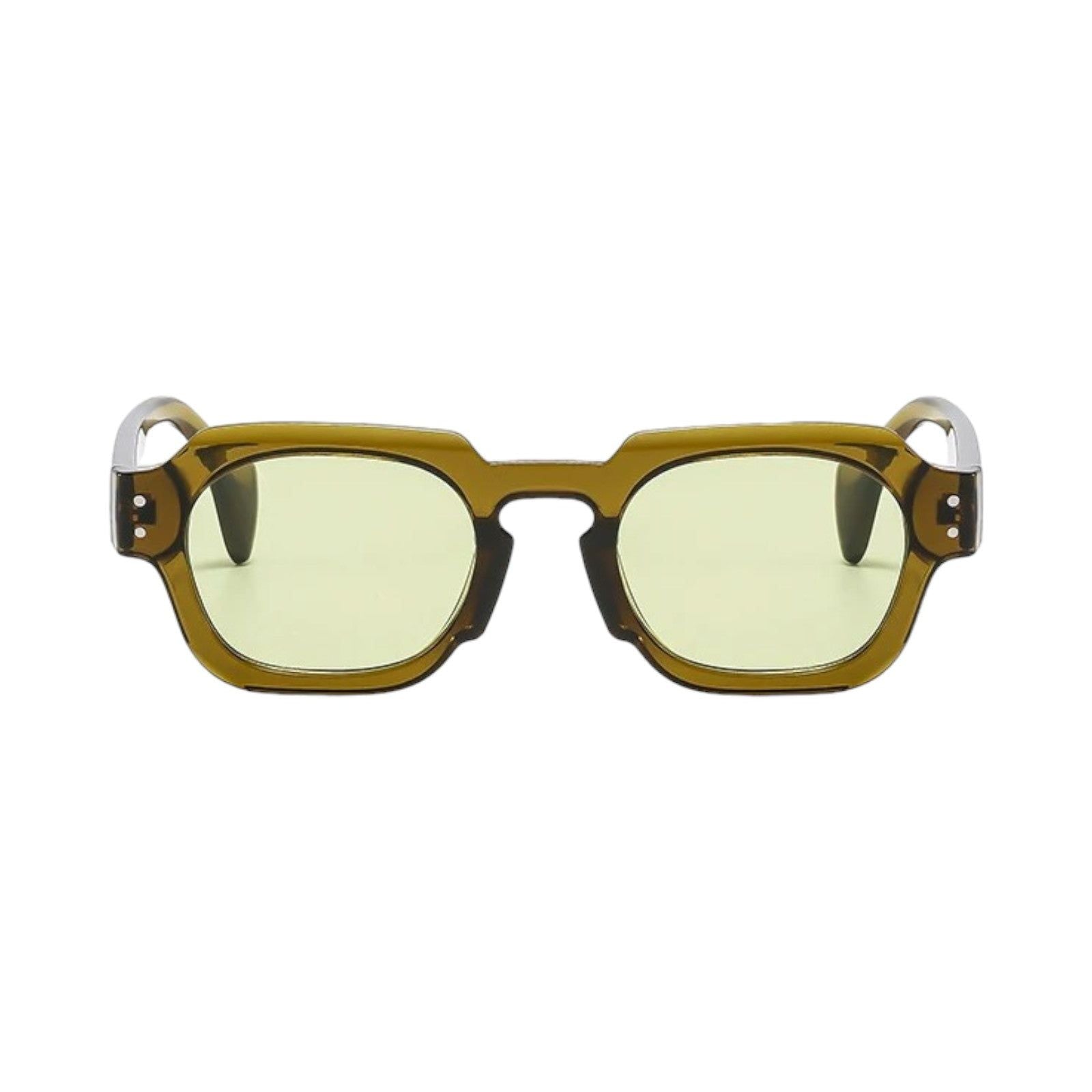 Black Square Sunglasses with Brown Lenses-10
