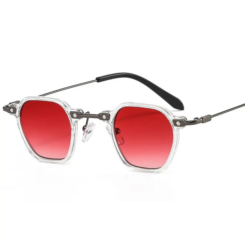 Polygon punk sunglasses, C11 red gradient