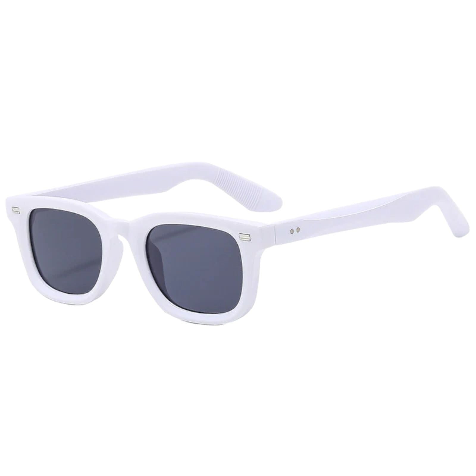 Classic Black Square Sunglasses with Silver Studs-2