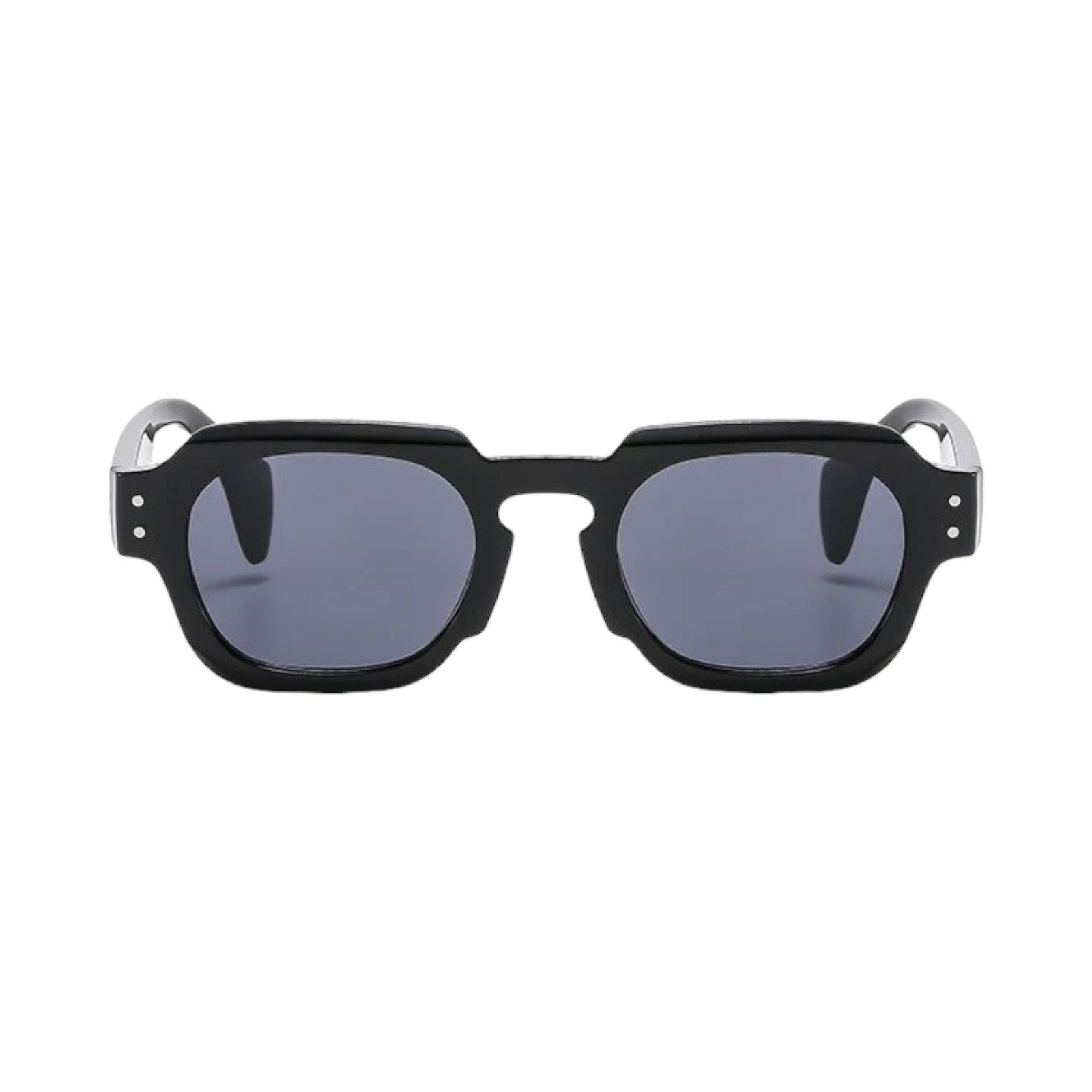 Black Square Sunglasses with Brown Lenses-11