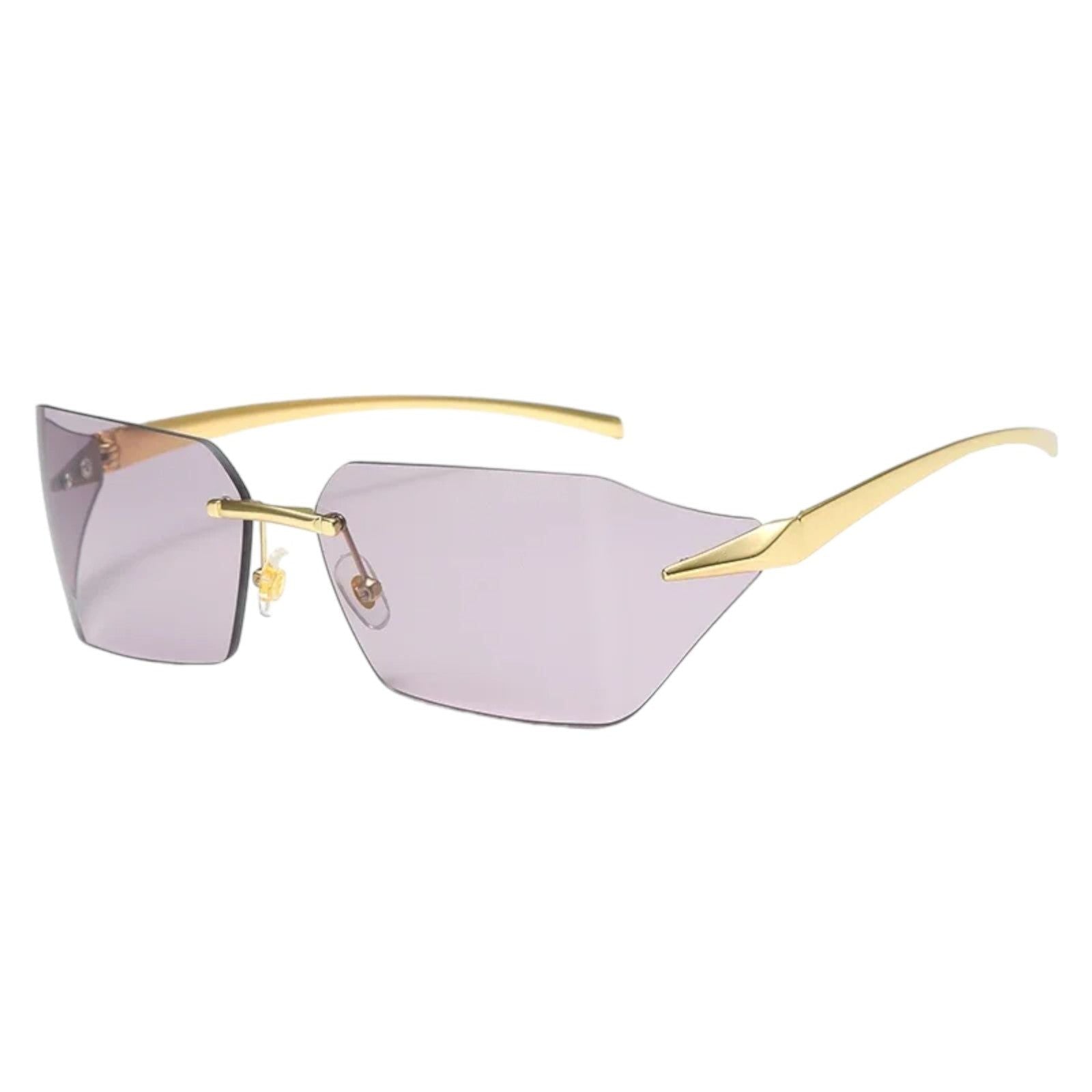 Lyric Rimless Sunglasses – Wide Square, UV400-6