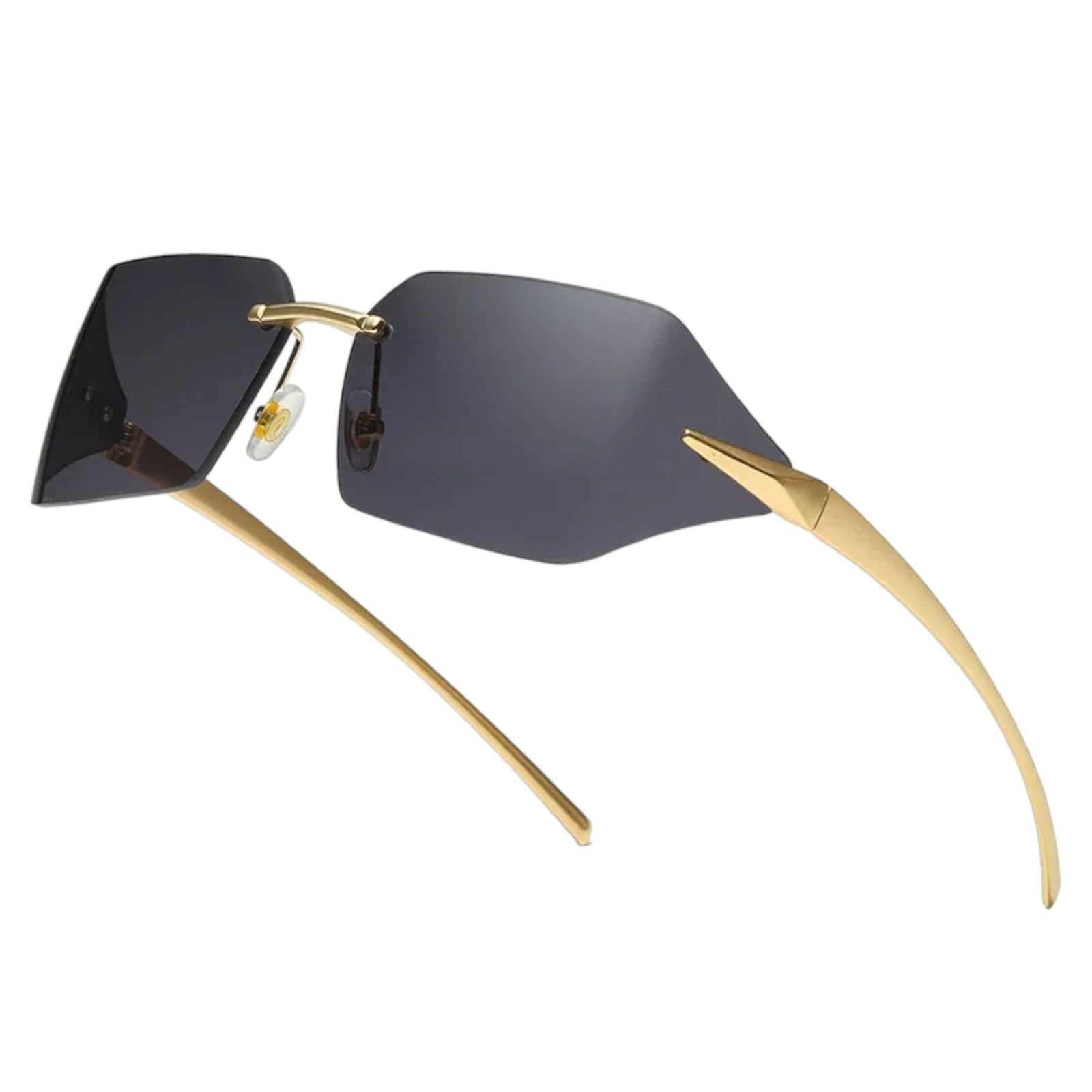 Lyric Rimless Sunglasses – Wide Square, UV400-12