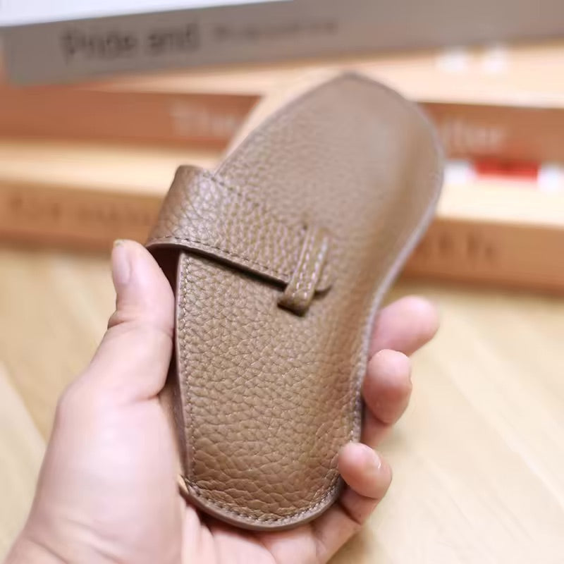 Oil-Waxy Leather Sunglasses Case – Microfiber Lined-16