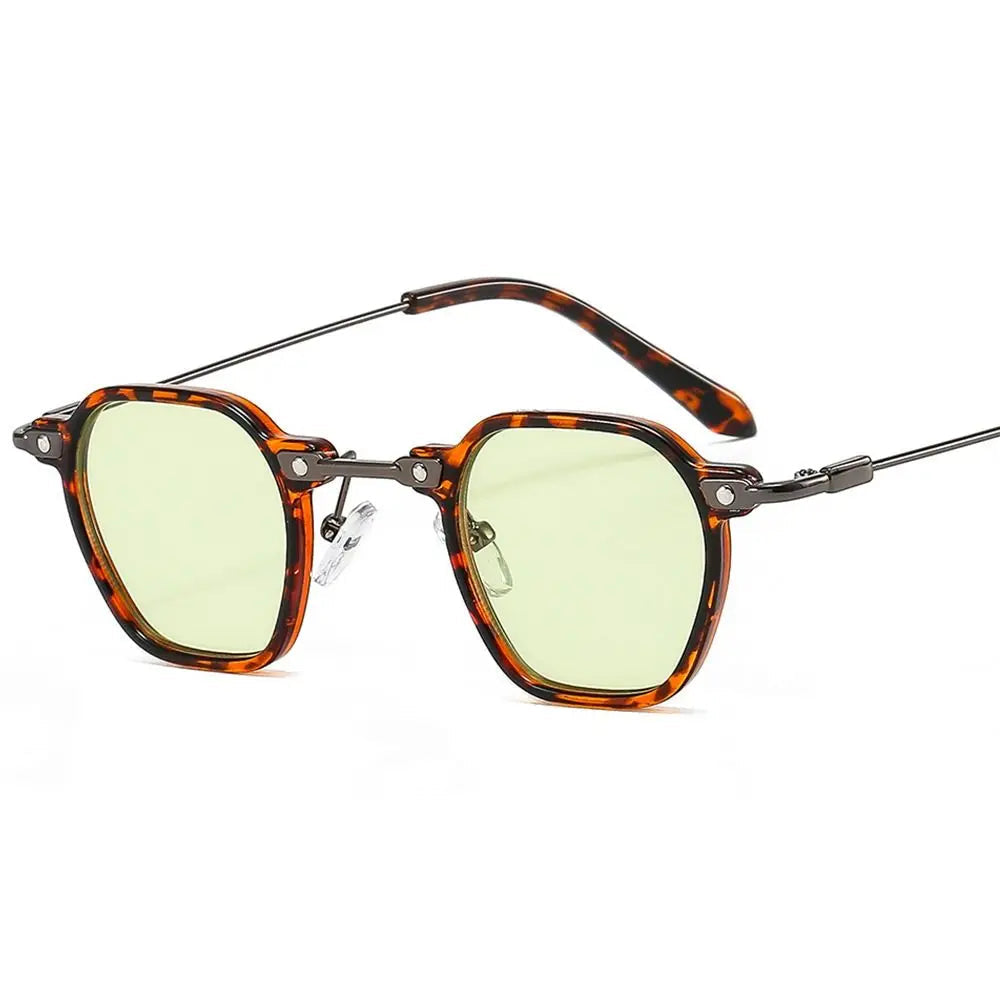 Polygon punk sunglasses, C5 green tortoise