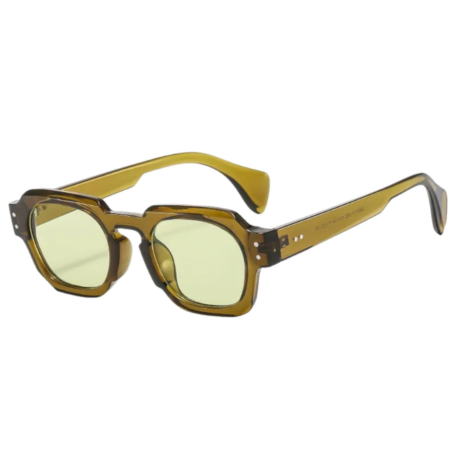 Black Square Sunglasses with Brown Lenses-2