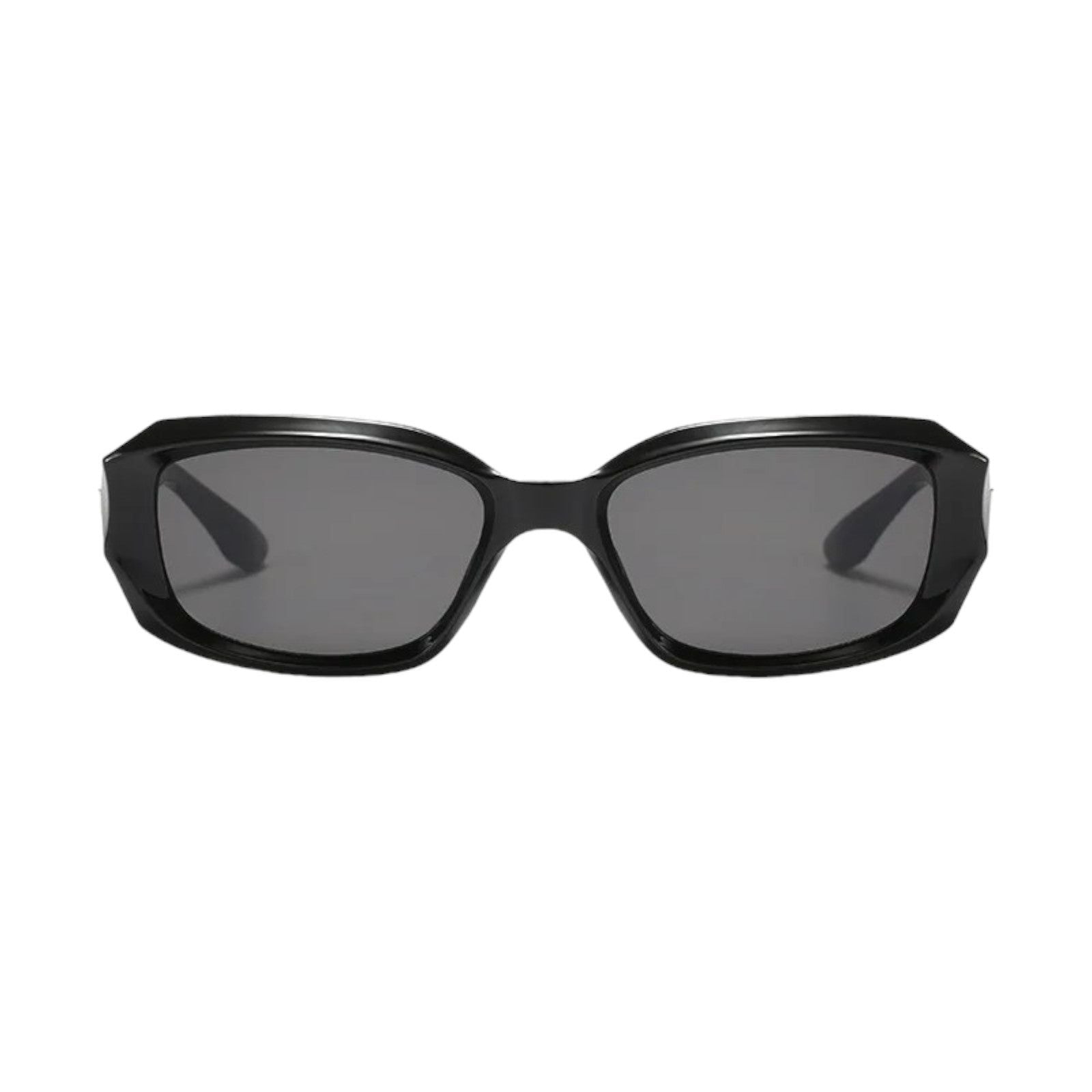Black Rectangle Sunglasses with Blue Gradient Lenses-9