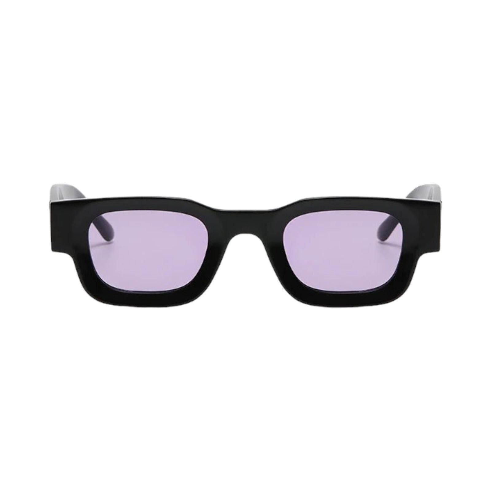 Chunky Square Sunglasses – All-Black Acetate, UV400-16