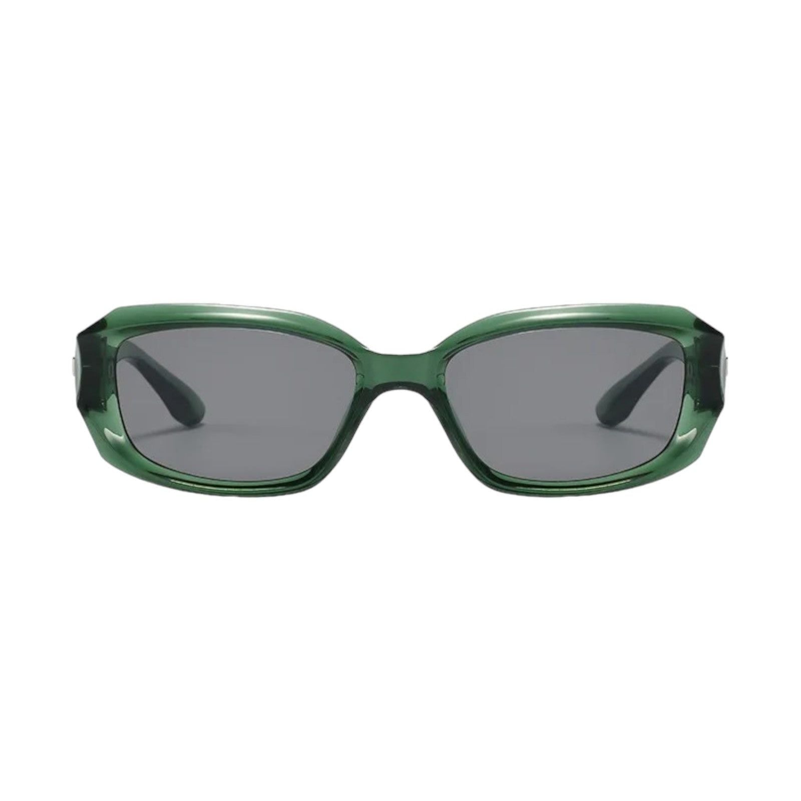 Black Rectangle Sunglasses with Blue Gradient Lenses-11