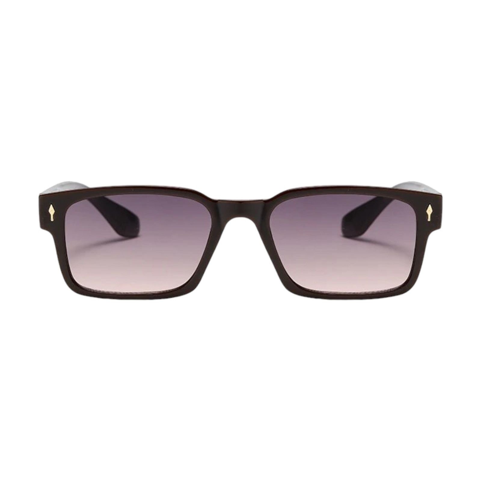Grey Translucent Rectangle Sunglasses with Green Lenses-7