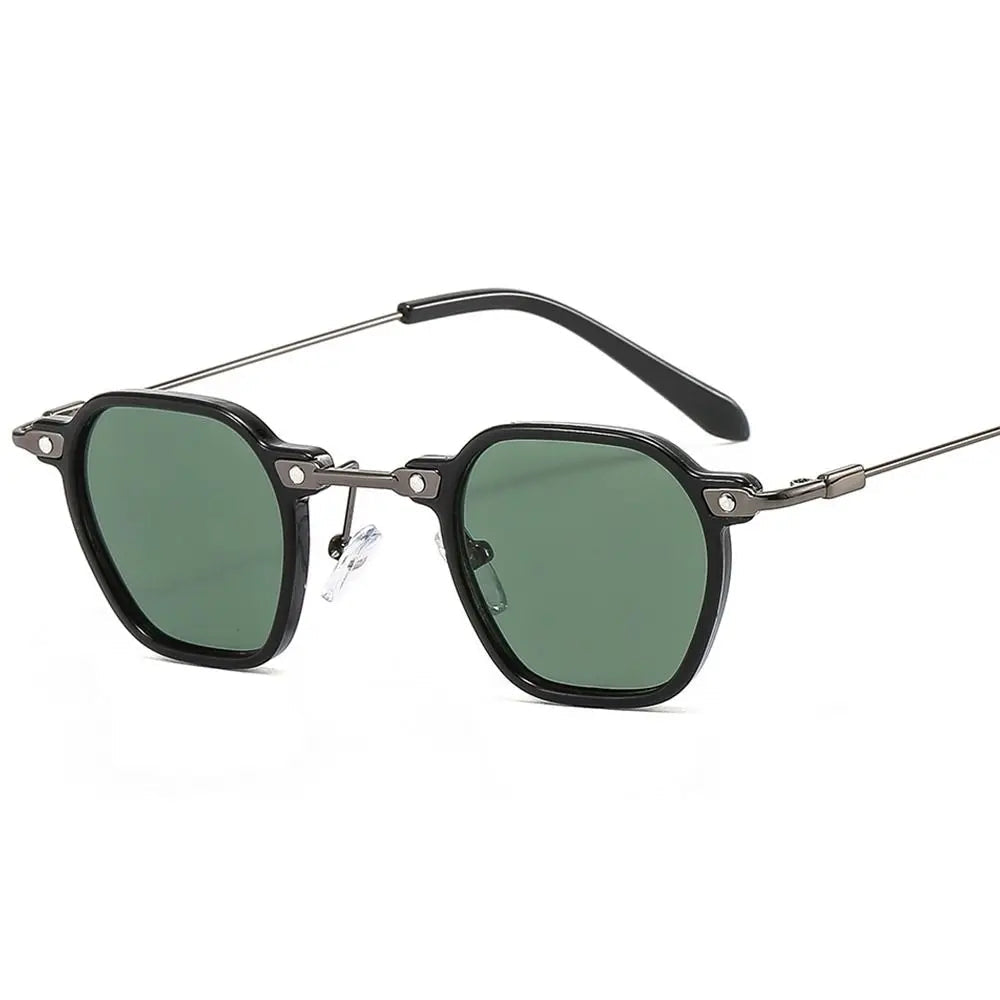 Polygon punk sunglasses, C3 green lens