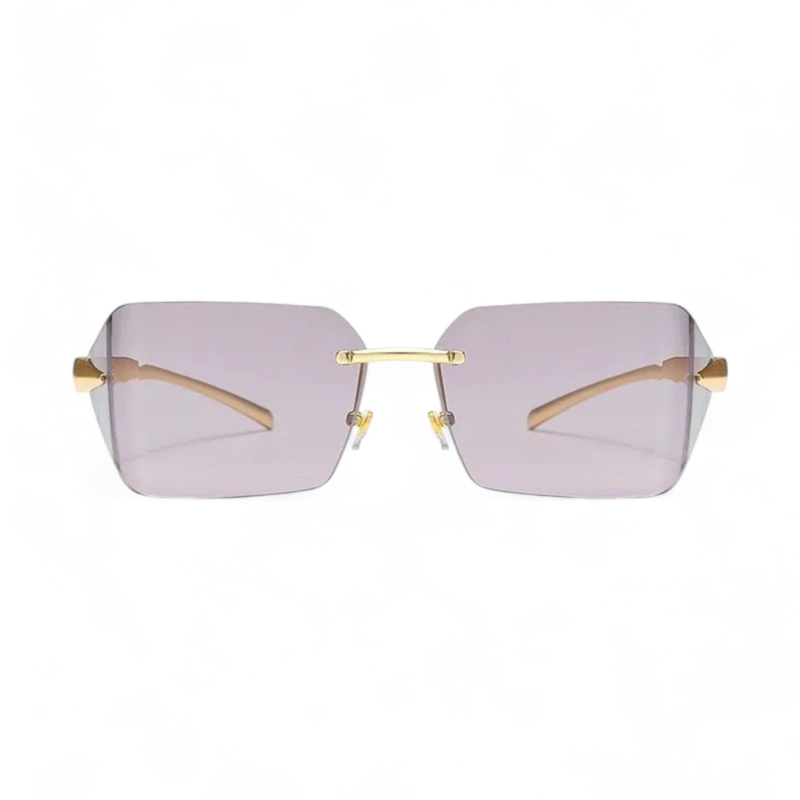 Lyric Rimless Sunglasses – Wide Square, UV400-15