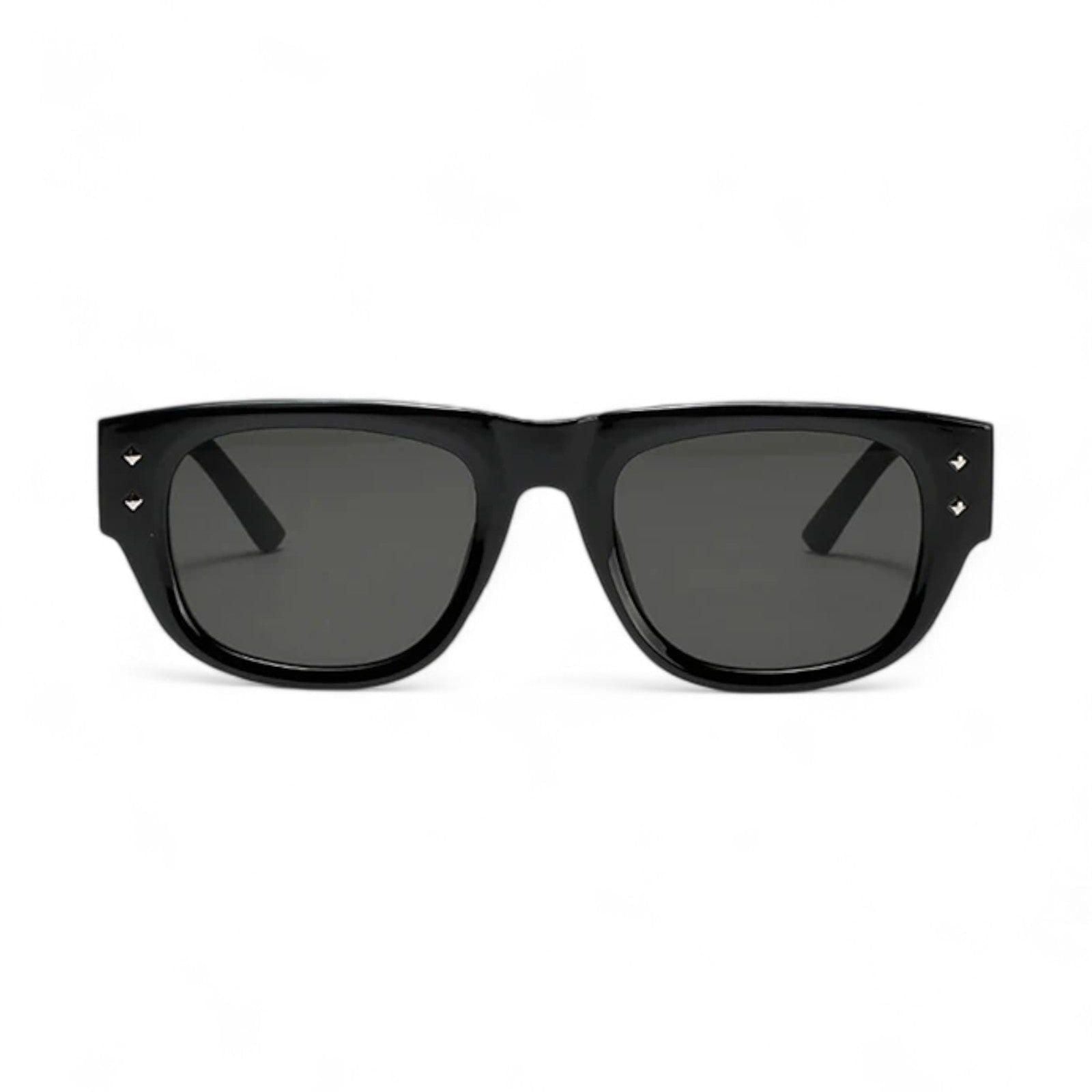 Vintage Black Bold Frame Mens Sunglasses for Stylish Protection-1
