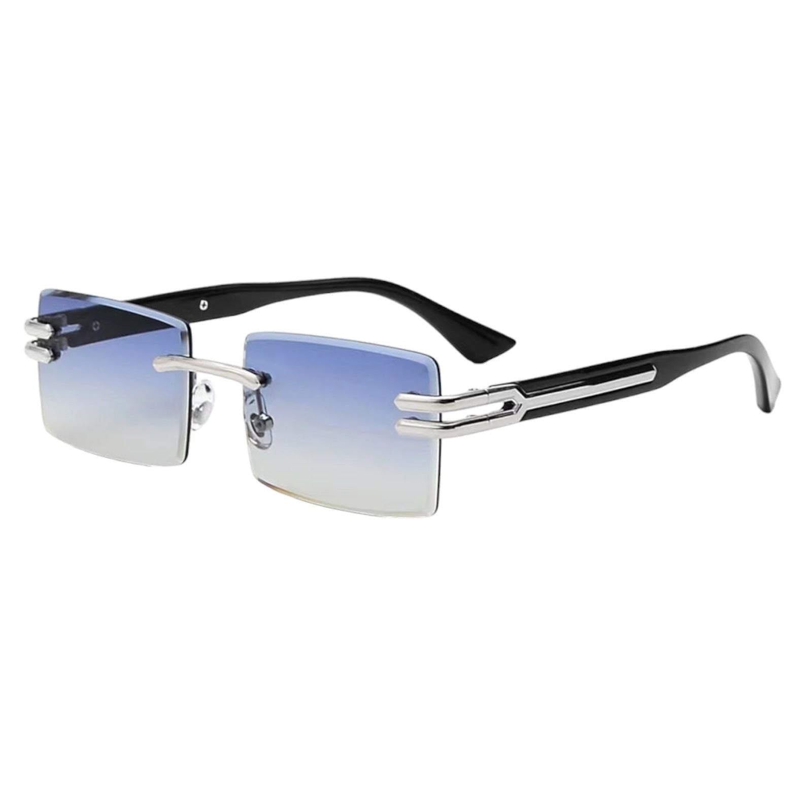 Rimless Rectangle Sunglasses with Gradient Lenses-2