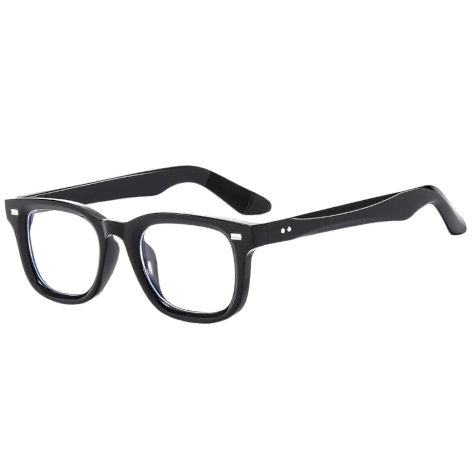 Classic Black Square Sunglasses with Silver Studs-6