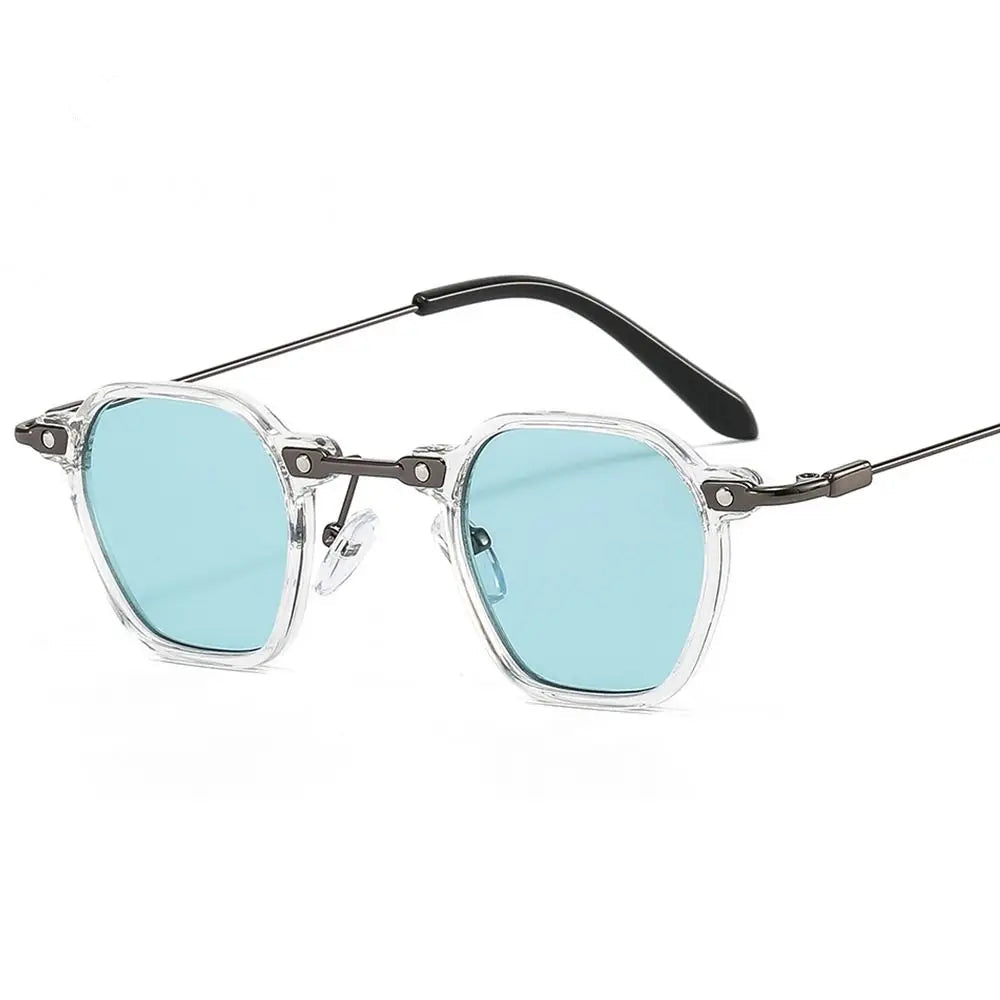 Polygon punk sunglasses, C8 mint lens