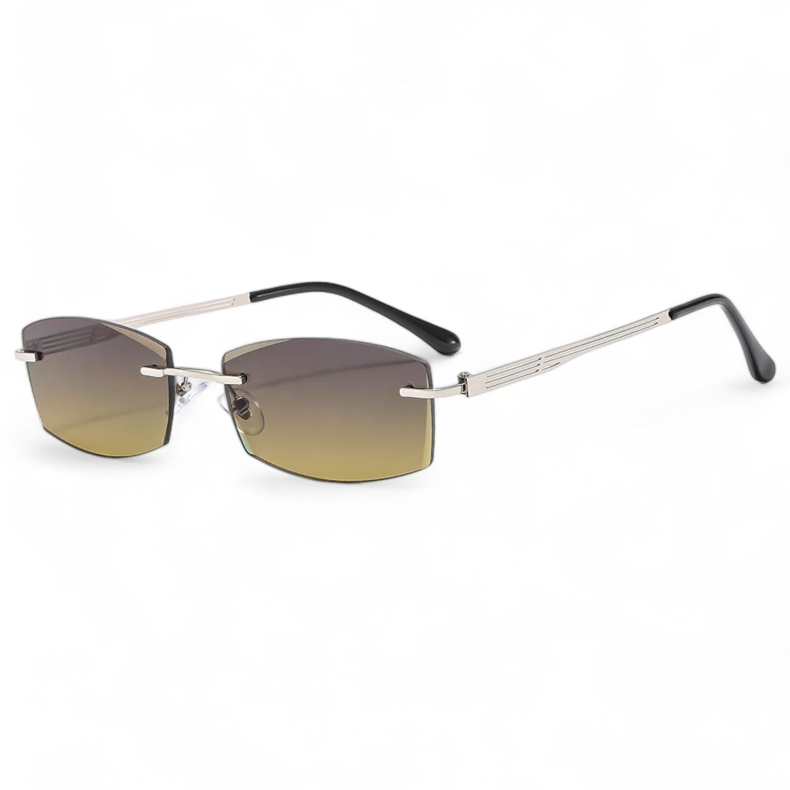 Vega Rimless Sunglasses – Mirror Lens, UV400-1