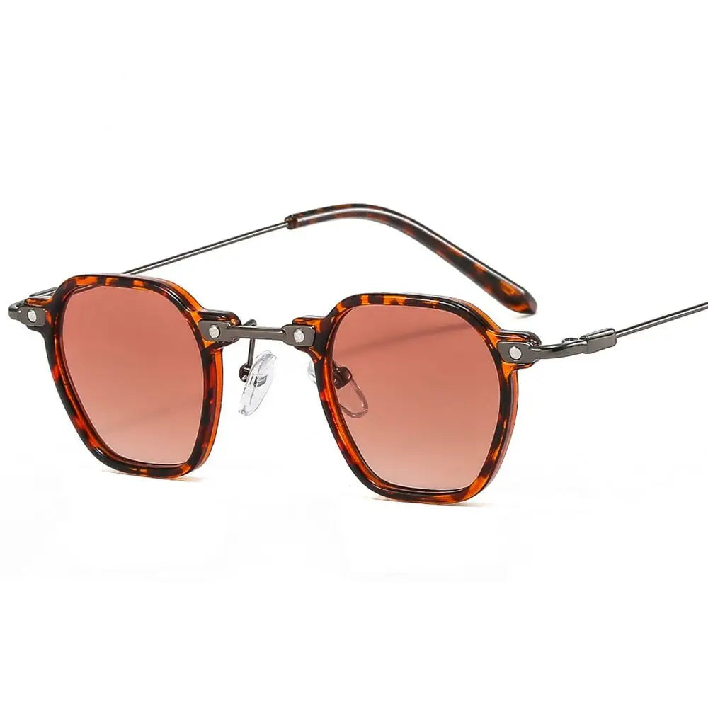 Polygon punk sunglasses, C12 orange tortoise