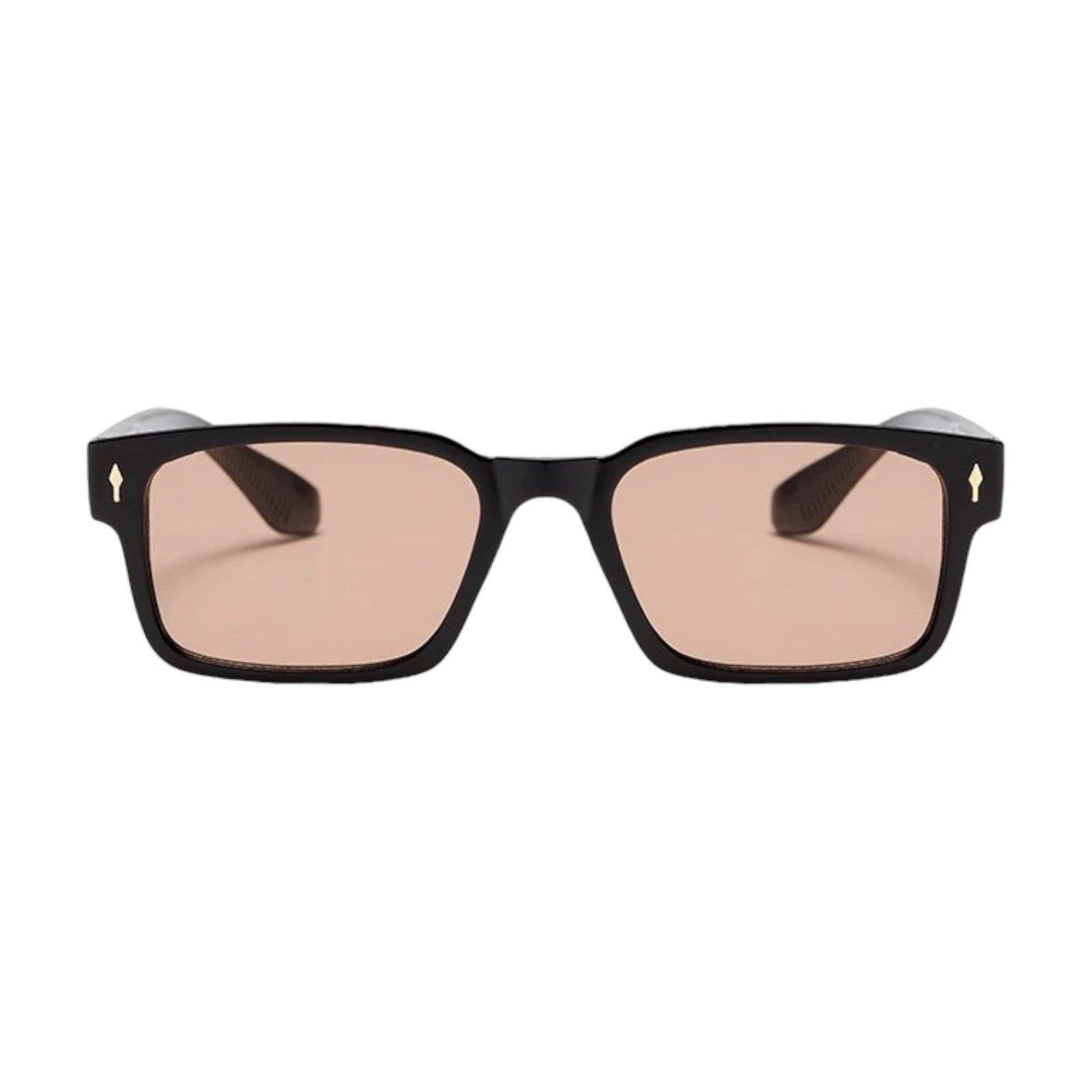 Grey Translucent Rectangle Sunglasses with Green Lenses-8