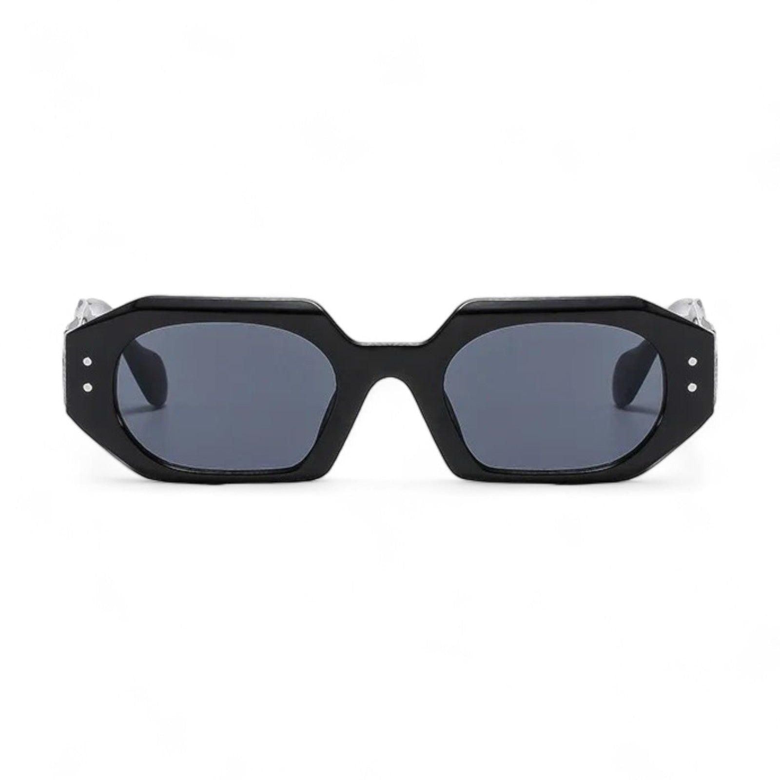 Black Geometric Sunglasses for Women - Bold Octagon Frame-1