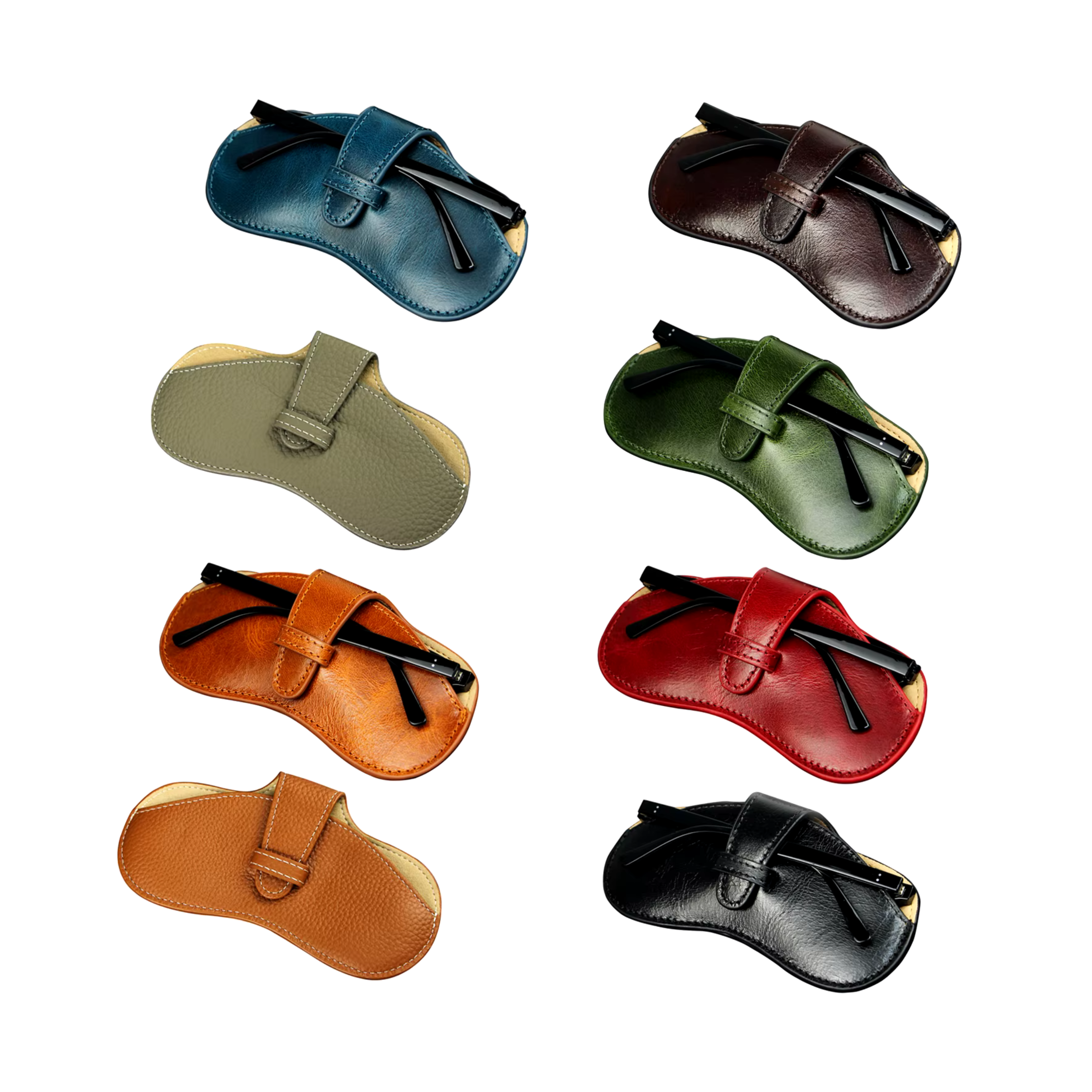 Genuine Cowhide Sunglasses Case – Microfiber Lined-13