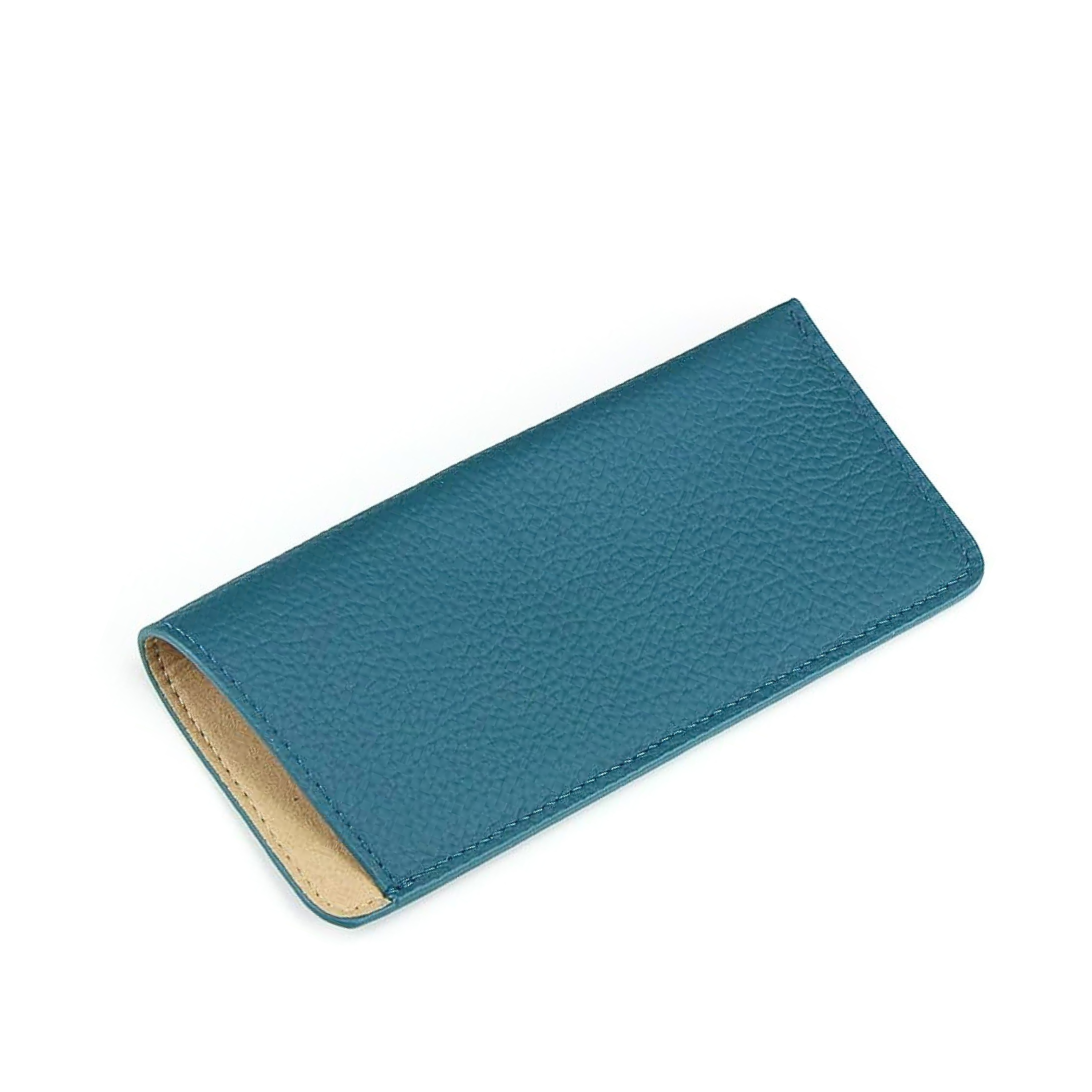 Pink Leather Glasses Pouch – Minimalist Slip-In Case-5