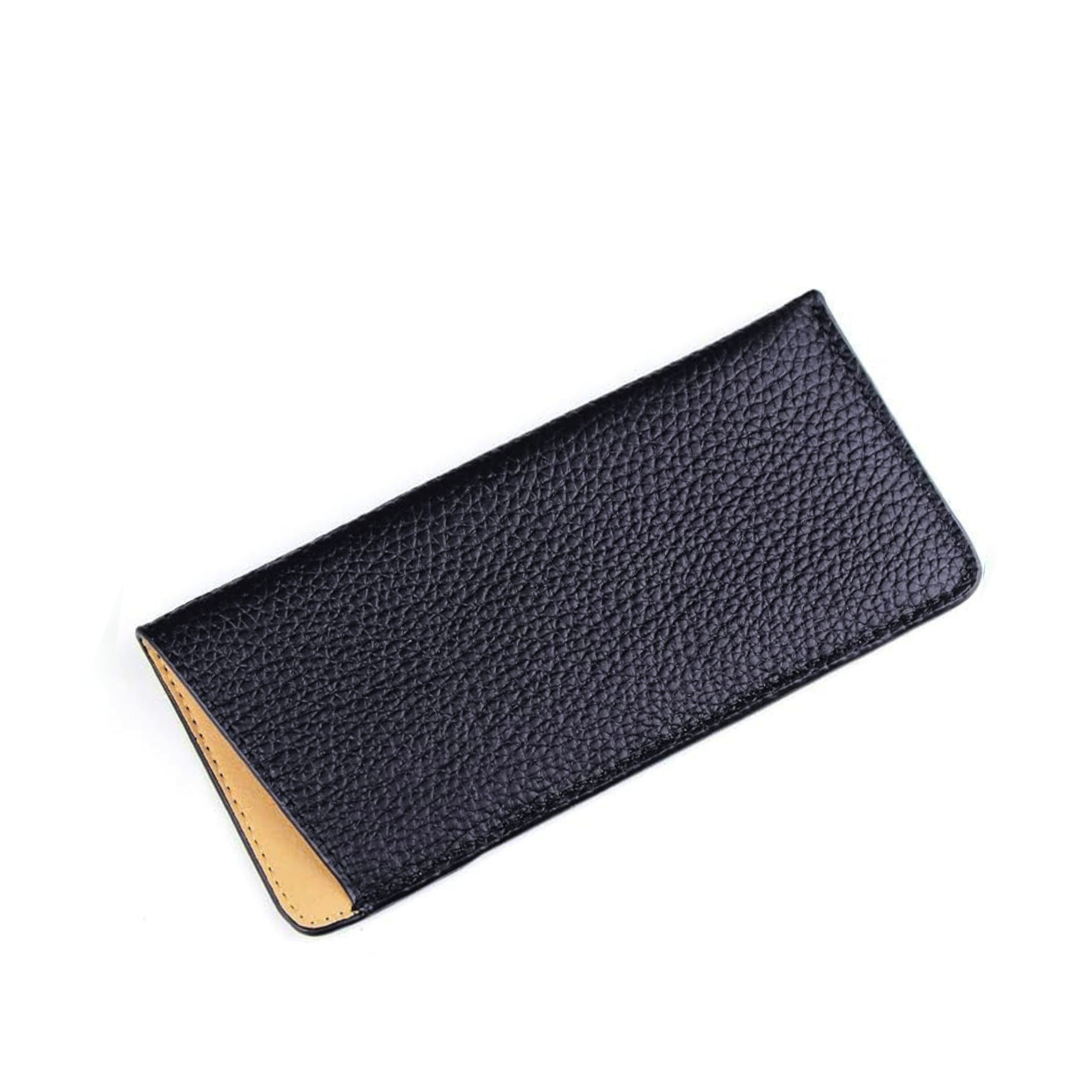 Compact Leather Glasses Sleeve – Slip-In Litchi Case-1