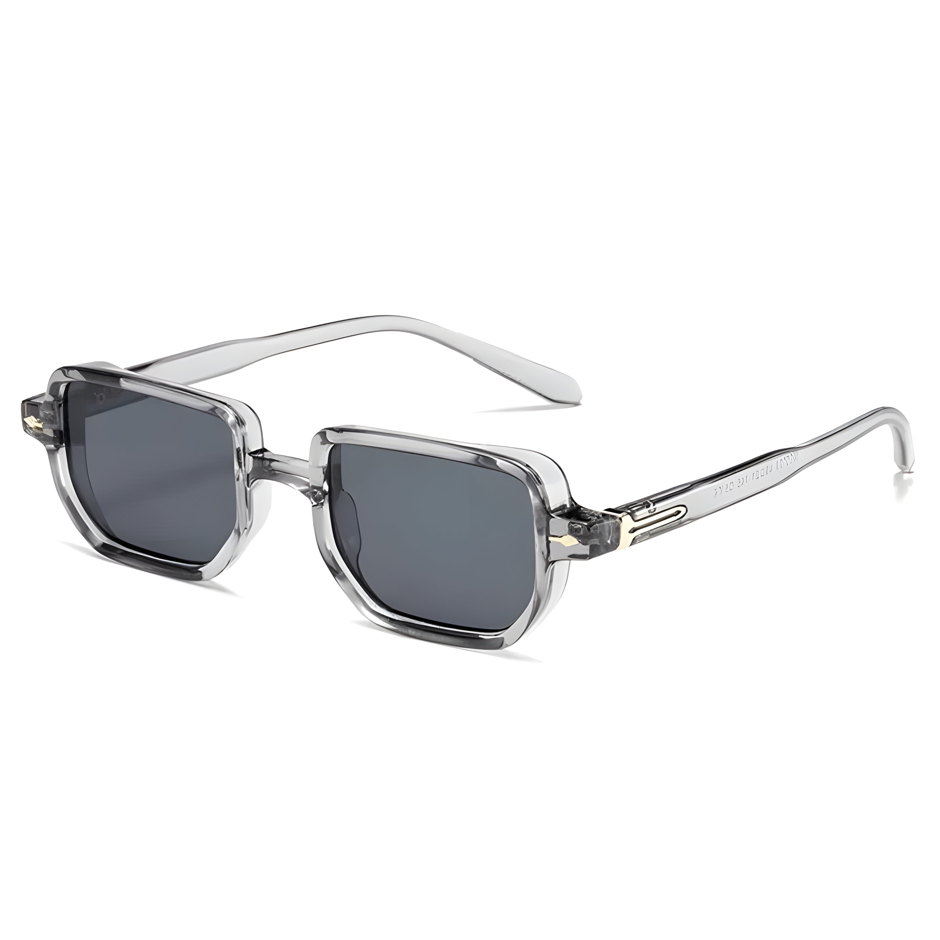 Square sunglasses with polarized lenses, front view