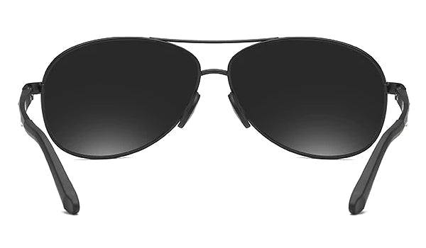 All Black Polarized Pilot Sunglasses for Men - Stylish and Classy Eyewear-3