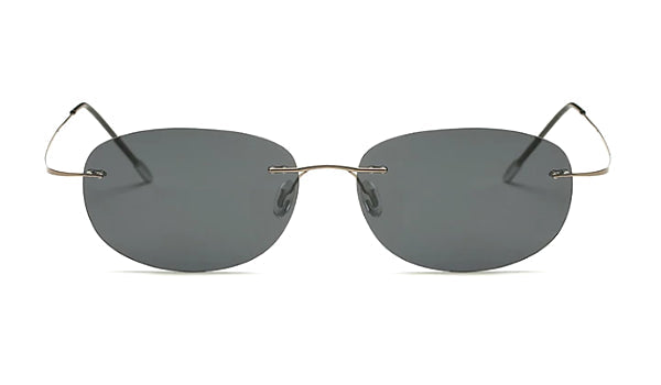 Lightweight Oval Sunglasses for Men - Stylish Black Frame Perfect for Every Occasion-2