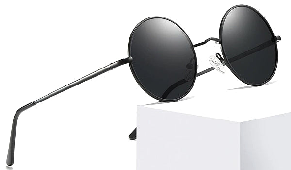 All Black Polarized Round Sunglasses for Men - Classy Style for Any Occasion-3