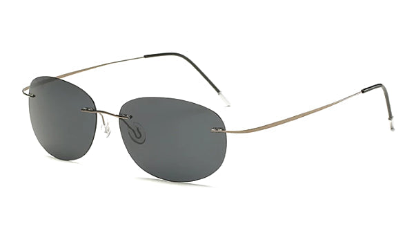 Lightweight Oval Sunglasses for Men - Stylish Black Frame Perfect for Every Occasion-1