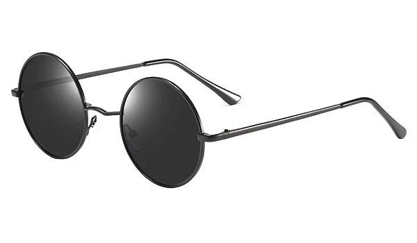 All Black Polarized Round Sunglasses for Men - Classy Style for Any Occasion-1