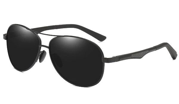 All Black Polarized Pilot Sunglasses for Men - Stylish and Classy Eyewear