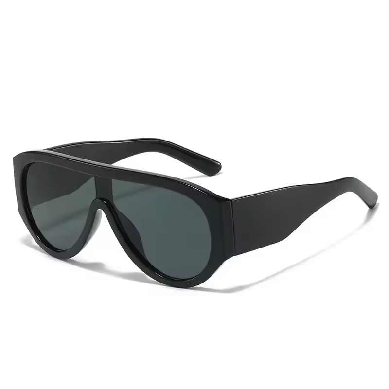 Oversized Pilot Sunglasses with Gradient Lenses UV400-5