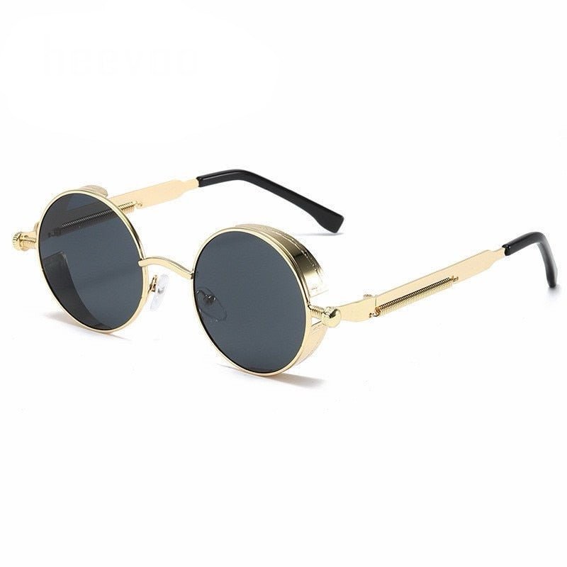 Round UV Protection Sunglasses with Stylish Cosmo Design-2