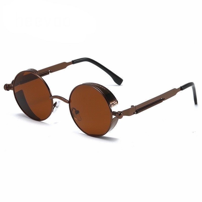 Round UV Protection Sunglasses with Stylish Cosmo Design-3