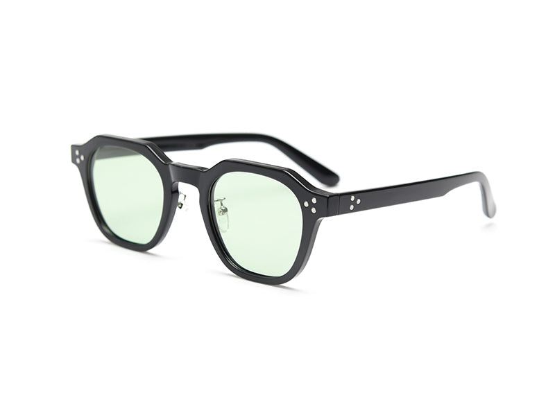 Olive Green Vintage-Inspired Sunglasses with Rose-Tinted Lenses-1