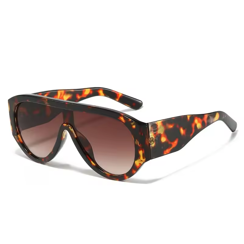 Oversized Pilot Sunglasses with Gradient Lenses UV400-3