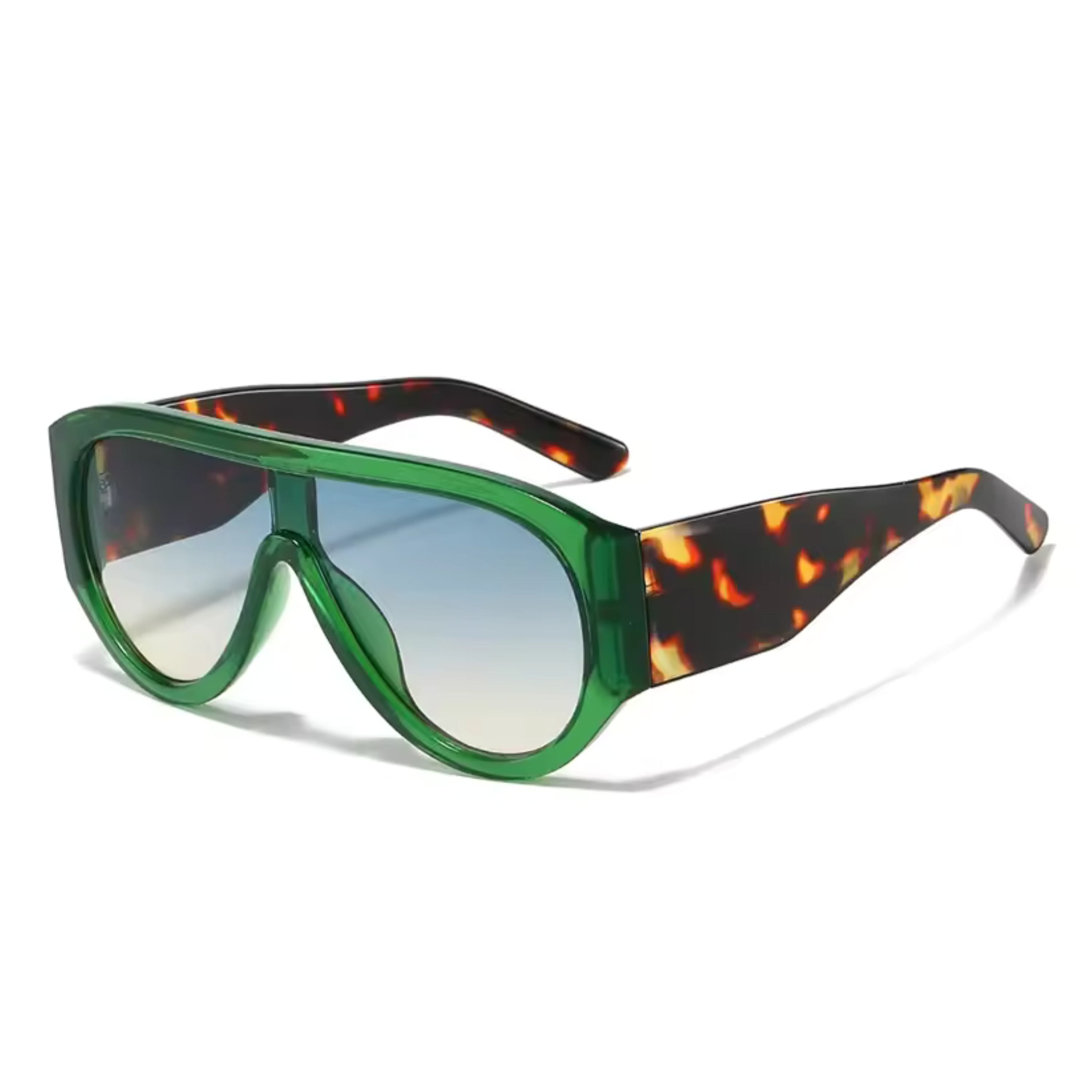 Oversized Pilot Sunglasses with Gradient Lenses UV400-2