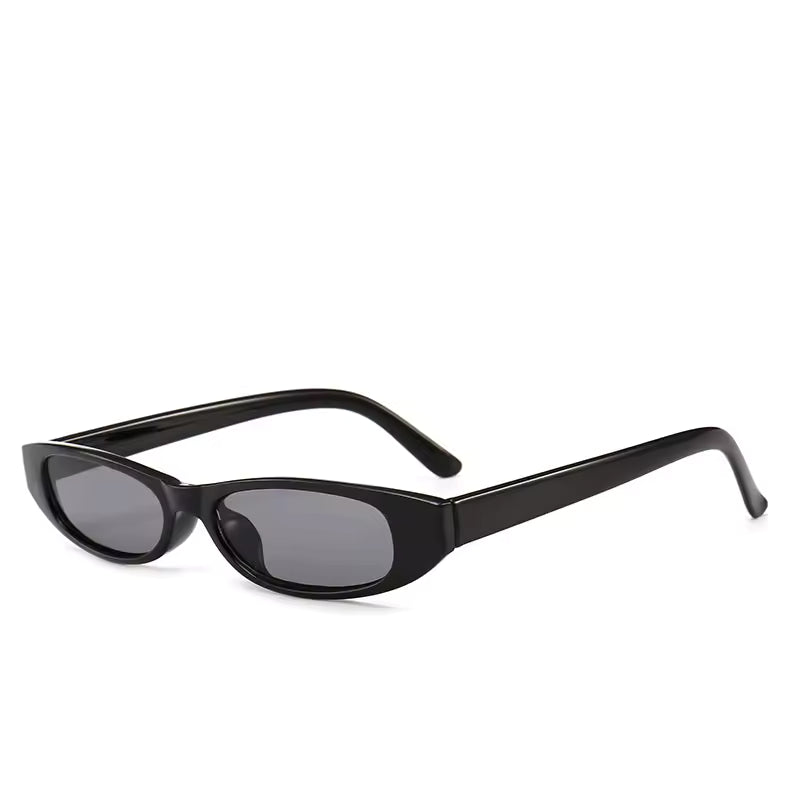 Slim cat eye sunglasses with UV400 lenses for chic casual street style